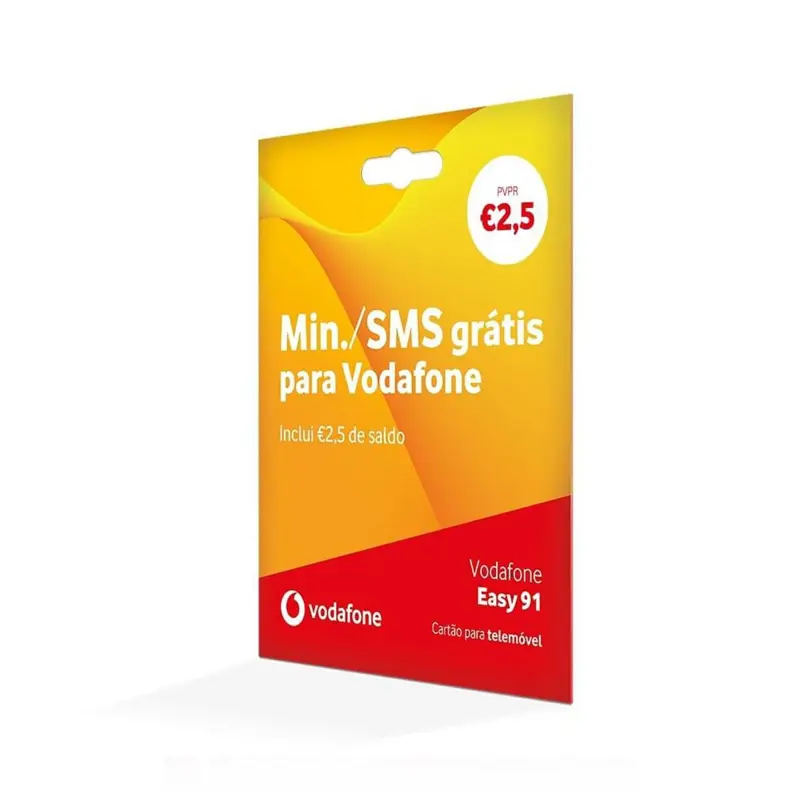 Cartão Vodafone Easy 91 2.50€ + 10€