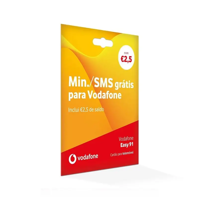 Cartão Vodafone Easy 91 2.50€ + 10€