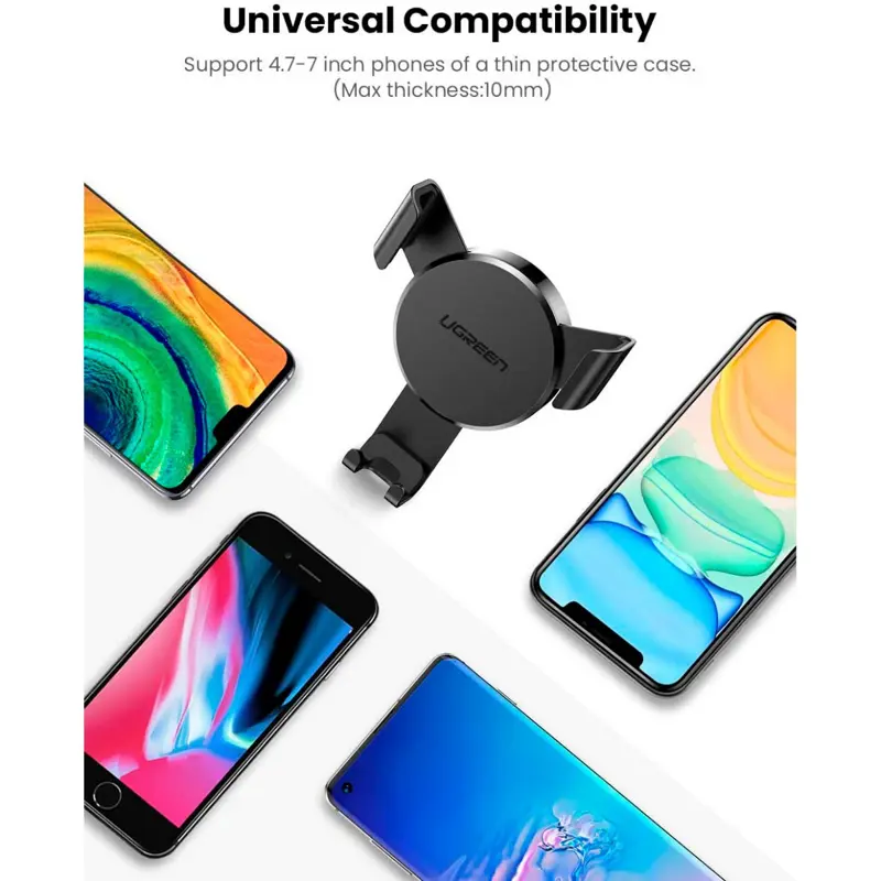 Suporte Telemóvel Carro Ugreen Gravity Drive Air Vent Mount Preto