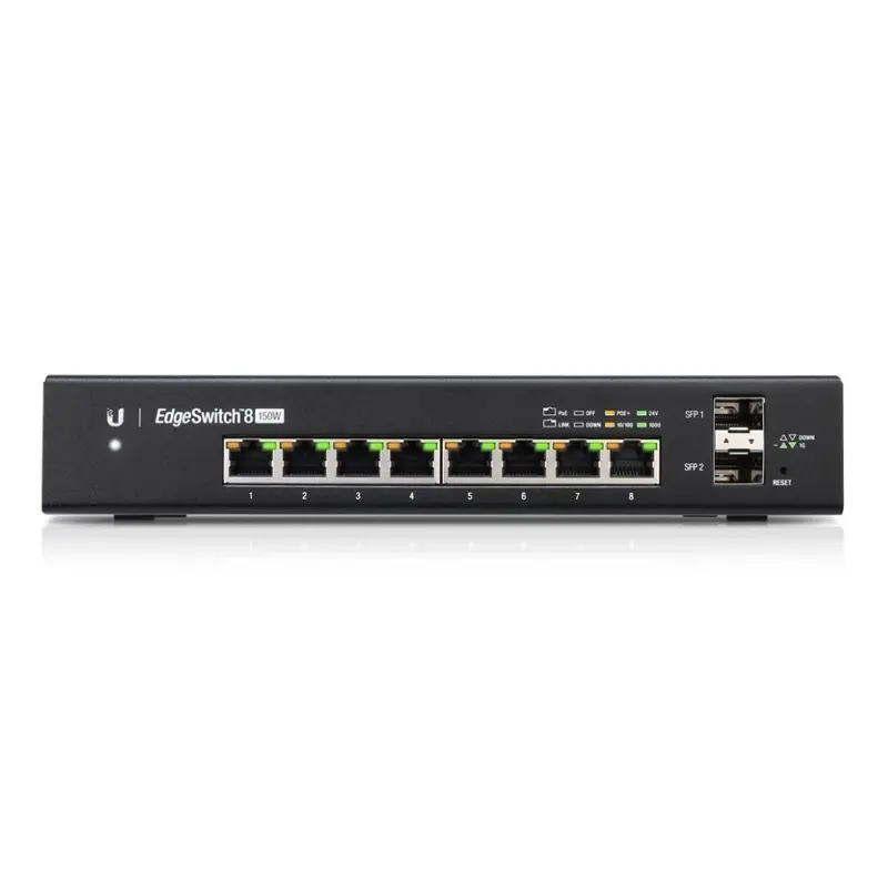 Switch Ubiquiti Networks EdgeSwitch 8 PoE SFP Preto (ES-8-150W)