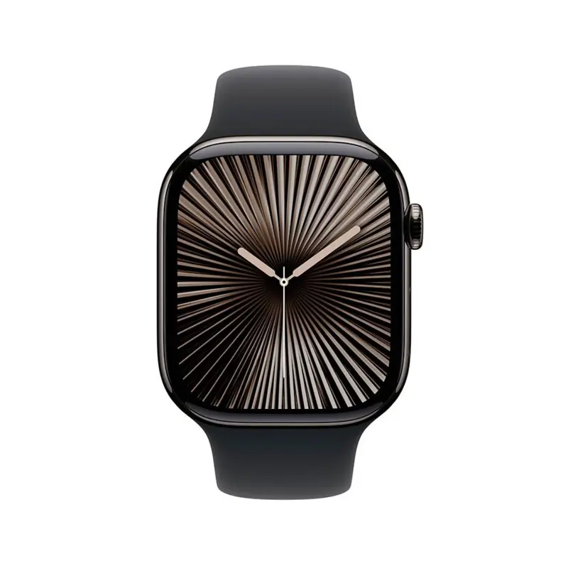 Apple Watch Series 10 GPS + Cellular 46mm Titânio Ardósia c/ Bracelete Desportiva Preta M/L