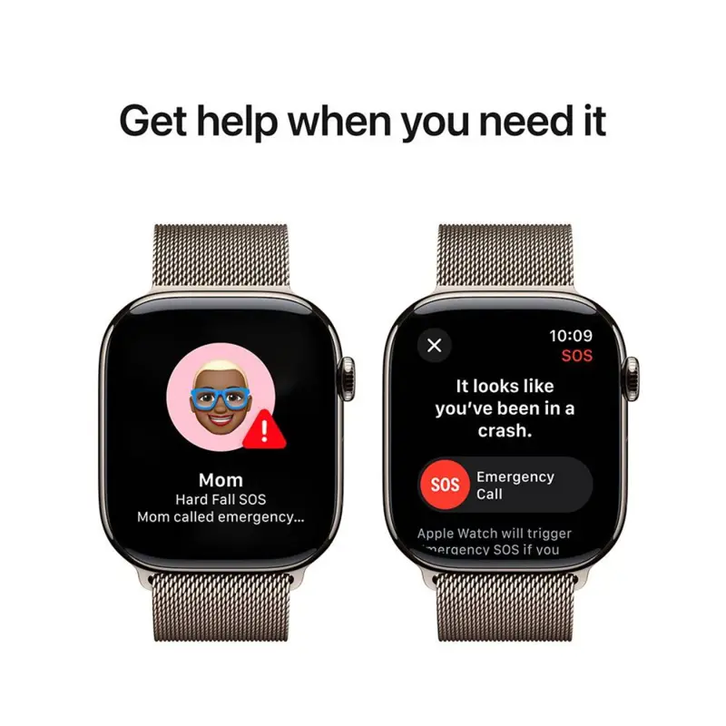 Apple Watch Series 10 GPS + Cellular 46mm Titânio Natural c/ Bracelete Loop Milanesa Natural M/L