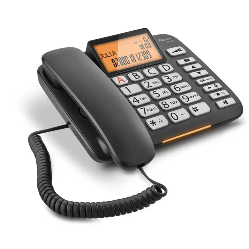 Telefone Fixo Gigaset DL 580 Preto