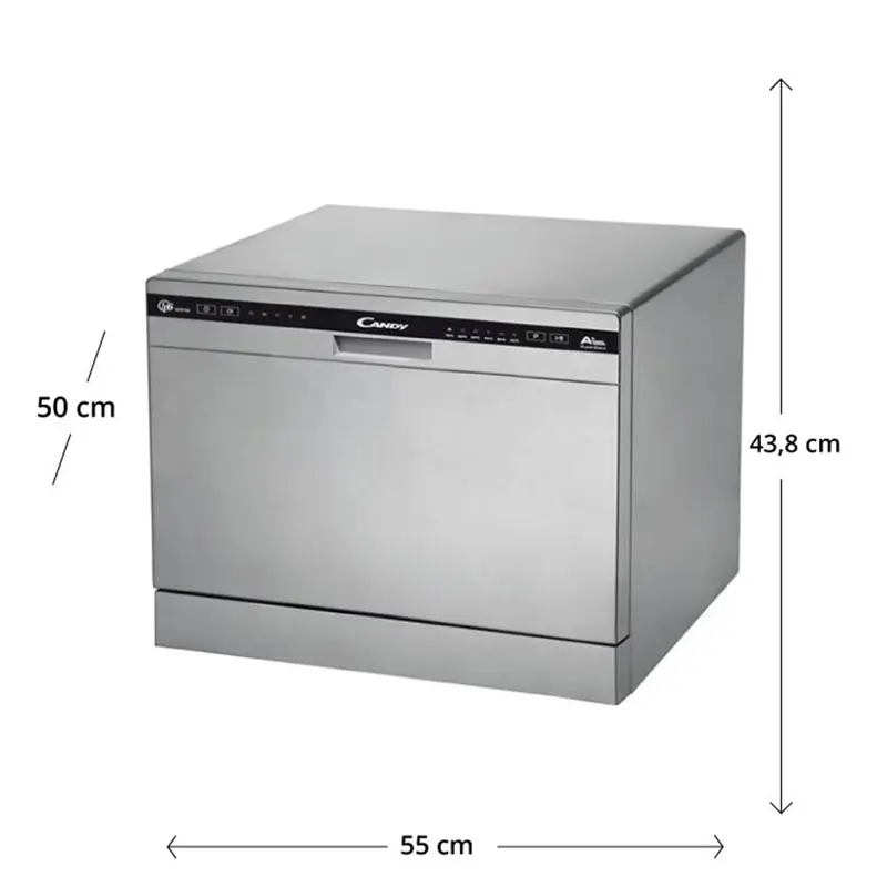 Máquina de Lavar Louça Candy WI-FI/Bluetooth 6 Conjuntos Cinzento (CDCP-6-S)