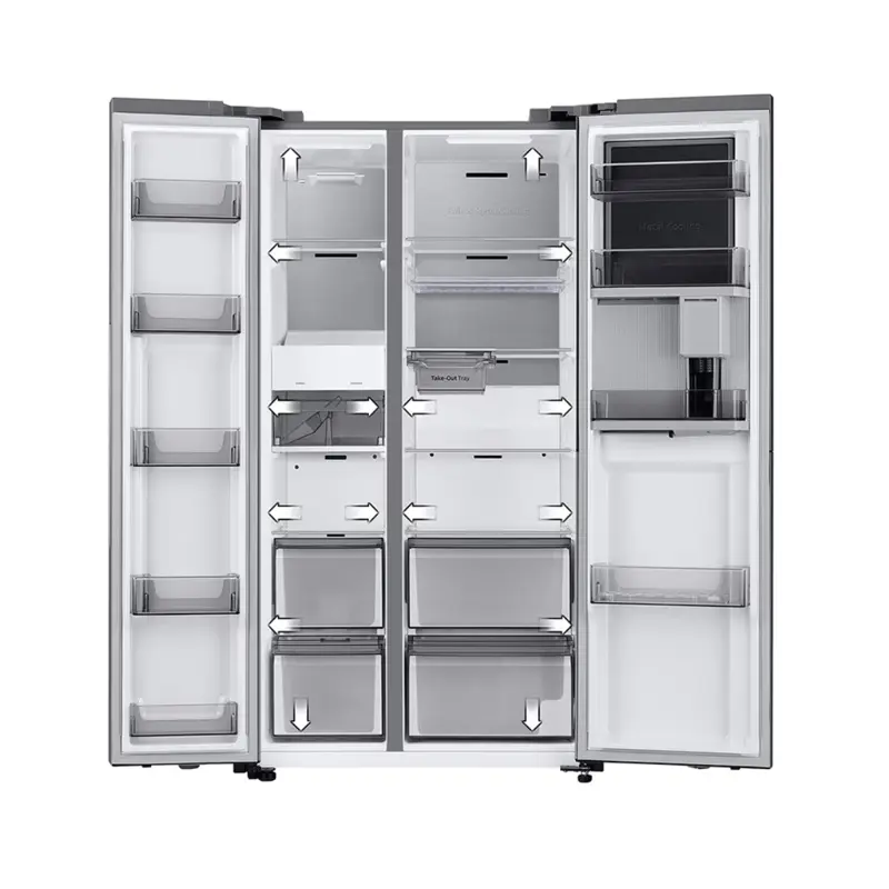 Frigorífico Americano Samsung 640L Cinzento - RS70F65KETEF