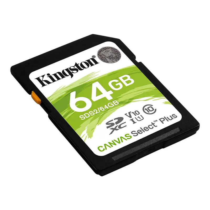 Cartão Memória SD Kingston 64GB Canvas Select Plus C10 100 MB/s