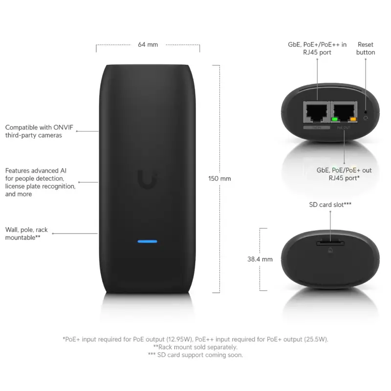 Dispositivo de IA Ubiquiti Preto