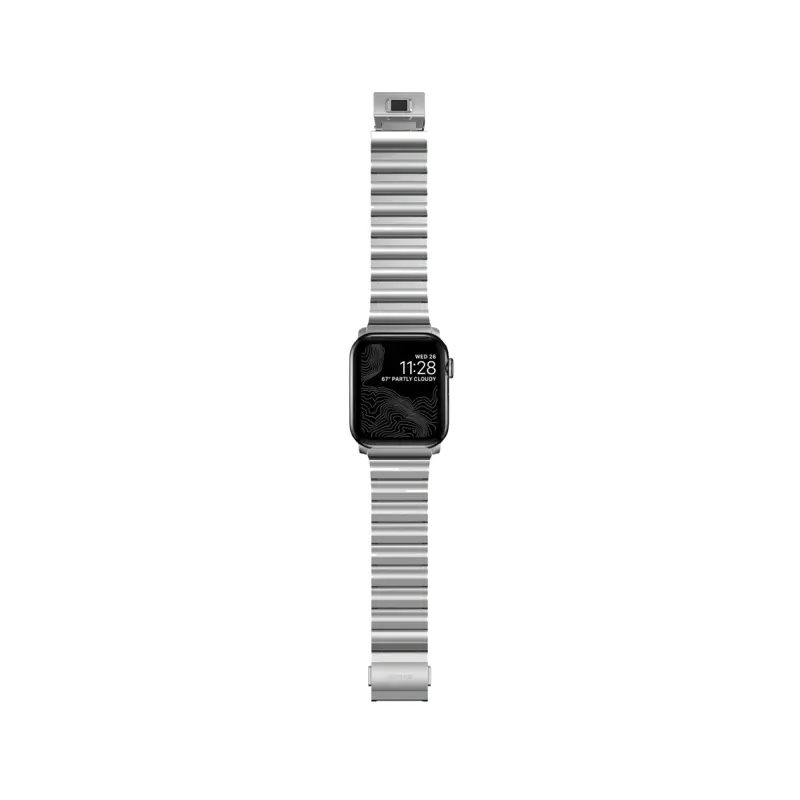 Bracelete Nomad Aço Inoxidável Apple Watch Ultra 46mm/49mm Prateada
