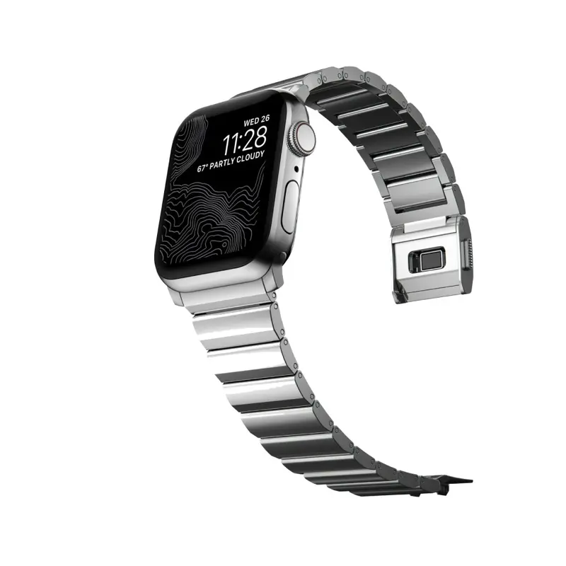 Bracelete Nomad Aço Inoxidável Apple Watch Ultra 46mm/49mm Prateada