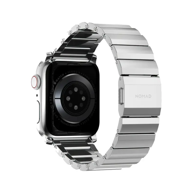 Bracelete Nomad Aço Inoxidável Apple Watch Ultra 46mm/49mm Prateada