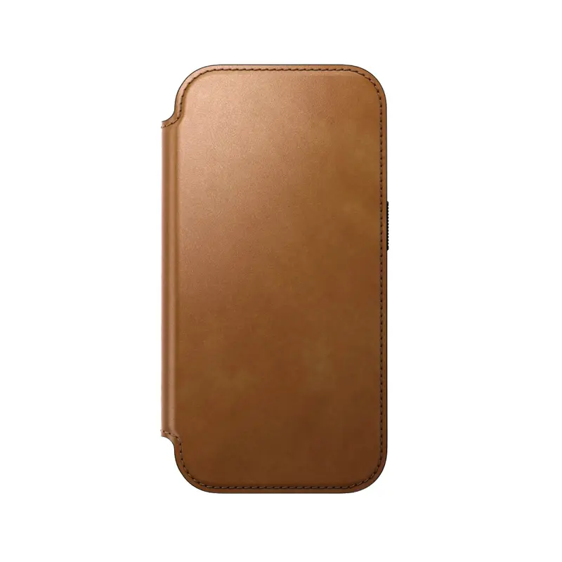 Capa Nomad Flip Cover Couro iPhone 17 Pro Castanho Claro