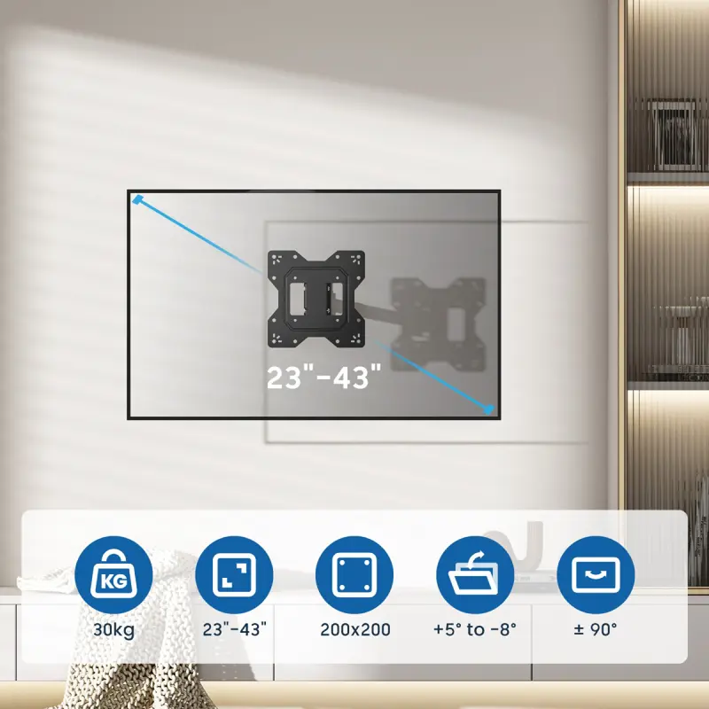 Suporte TV Ewent EW1521 23" - 43" 30Kg Preto