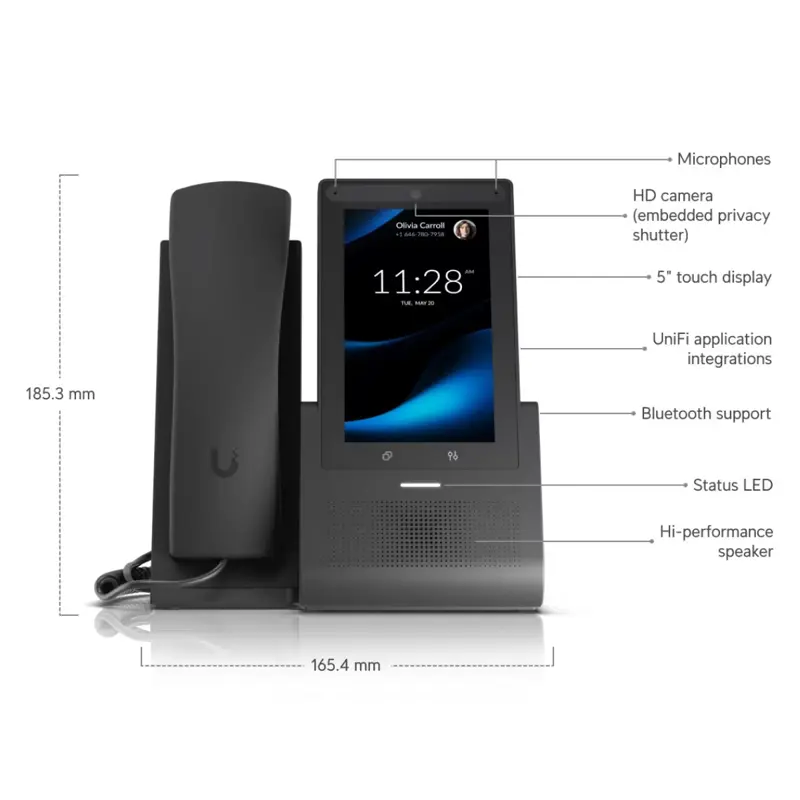 Telefone IP Ubiquiti G3 Touch Pro Wi-Fi Preto